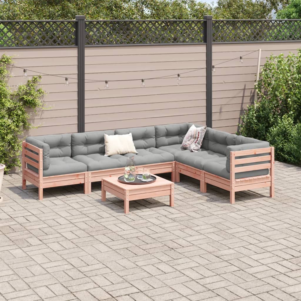 7-delige Loungeset met kussens massief douglas vurenhout is nu te koop bij PeponiXL, paradijselijk wonen!