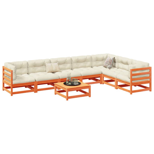 8-delige Loungeset massief grenenhout wasbruin is nu te koop bij PeponiXL, paradijselijk wonen!
