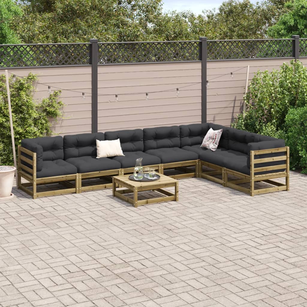 8-delige Loungeset geïmpregneerd grenenhout is nu te koop bij PeponiXL, paradijselijk wonen!