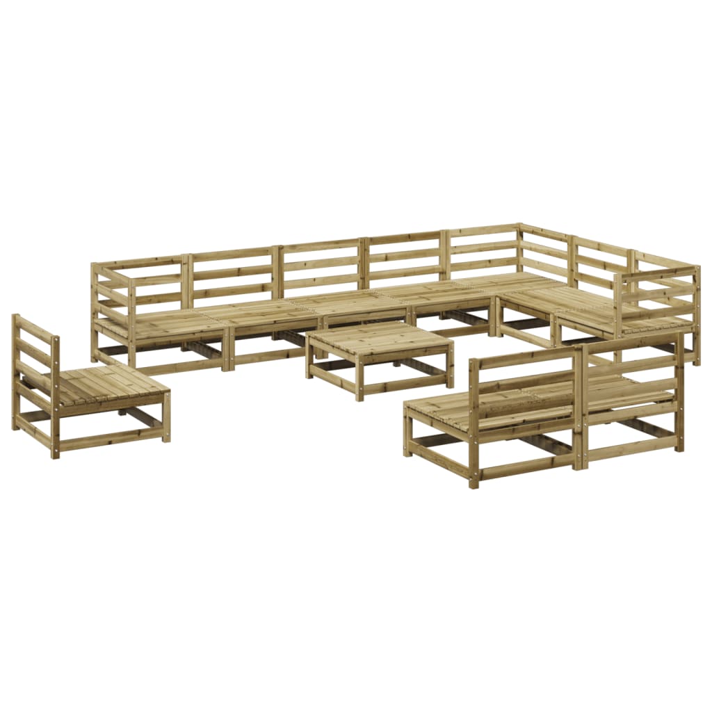 11-delige Loungeset geïmpregneerd grenenhout is nu te koop bij PeponiXL, paradijselijk wonen!