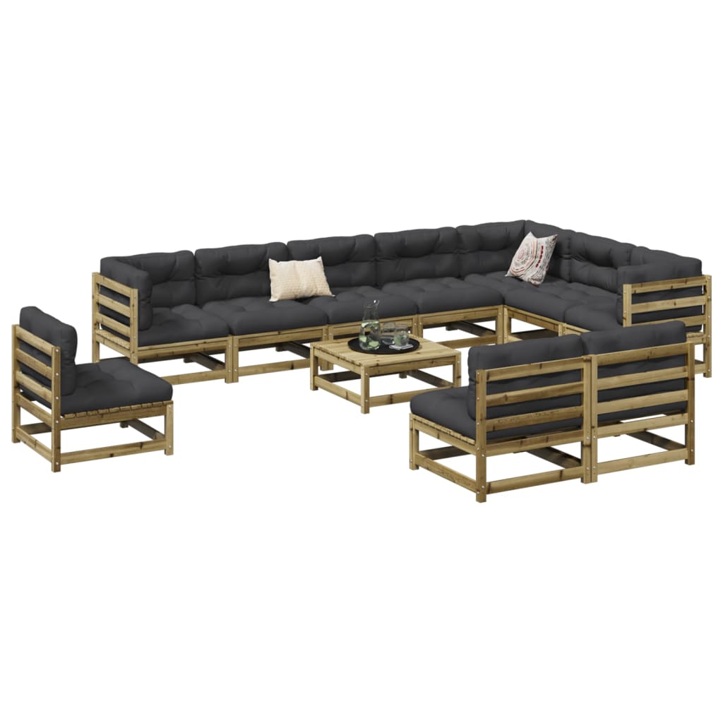 11-delige Loungeset geïmpregneerd grenenhout is nu te koop bij PeponiXL, paradijselijk wonen!