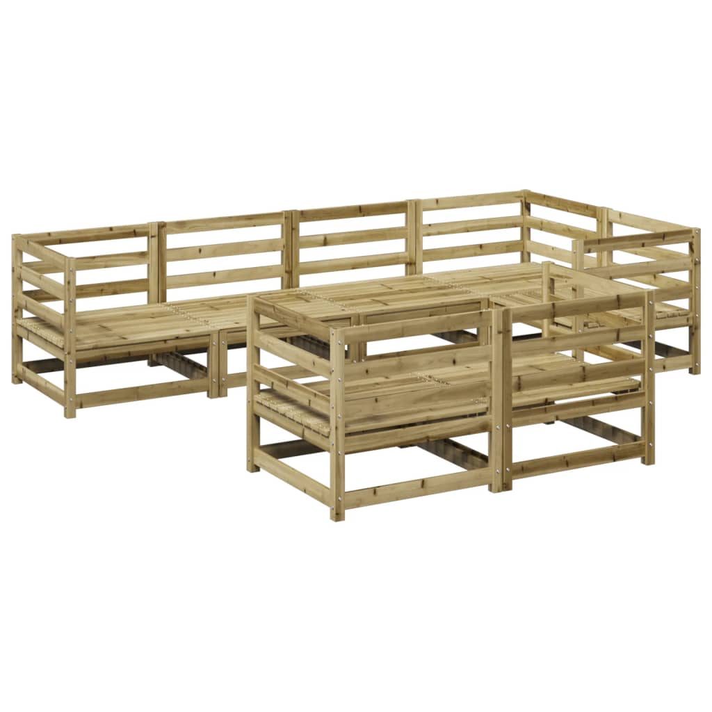 7-delige Loungeset geïmpregneerd grenenhout is nu te koop bij PeponiXL, paradijselijk wonen!