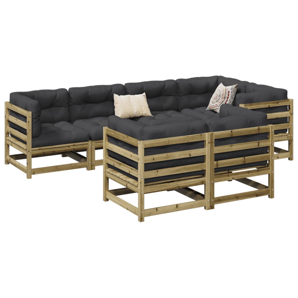 7-delige Loungeset geïmpregneerd grenenhout is nu te koop bij PeponiXL, paradijselijk wonen!