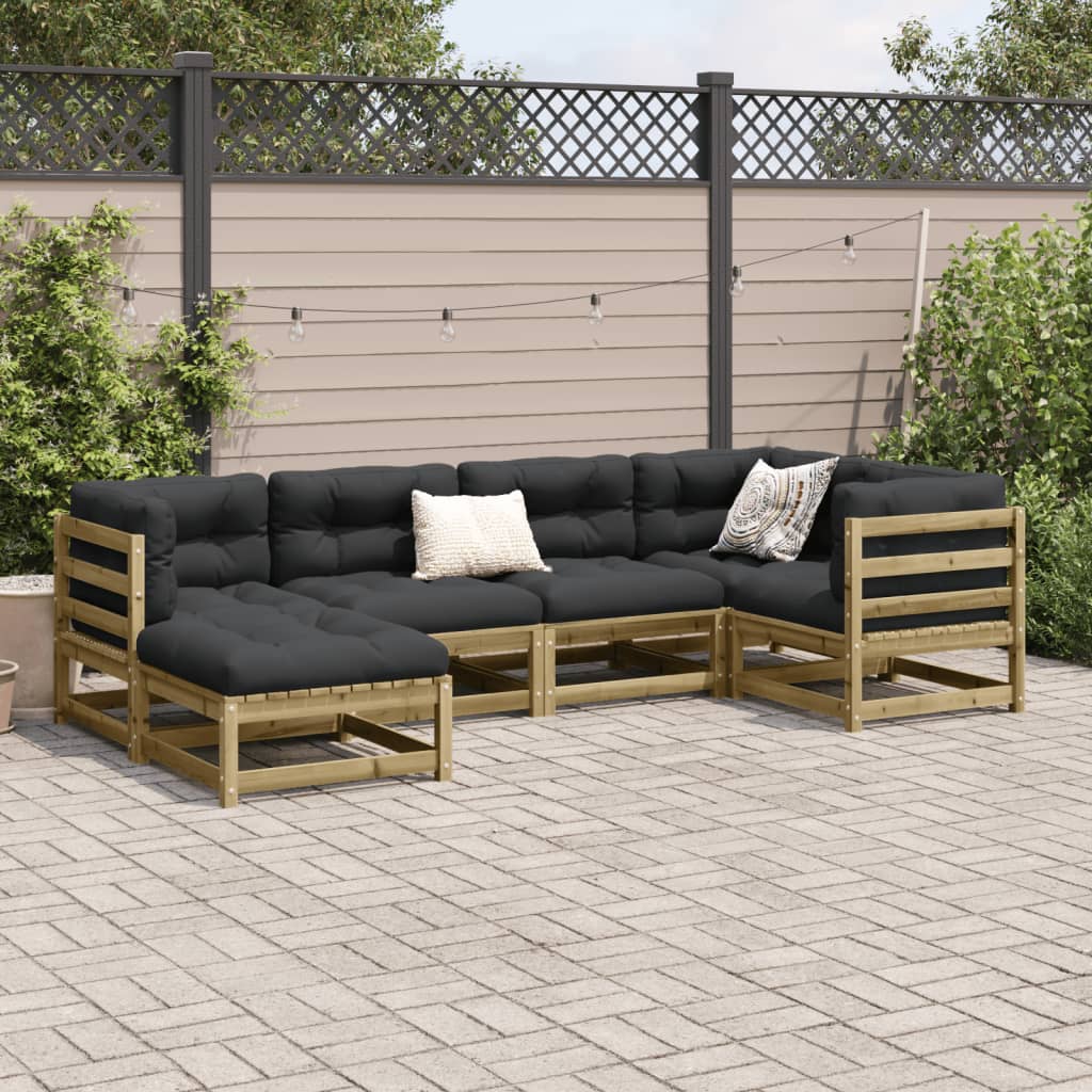 6-delige Loungeset geïmpregneerd grenenhout is nu te koop bij PeponiXL, paradijselijk wonen!