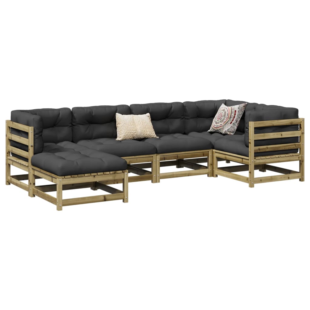 6-delige Loungeset geïmpregneerd grenenhout is nu te koop bij PeponiXL, paradijselijk wonen!
