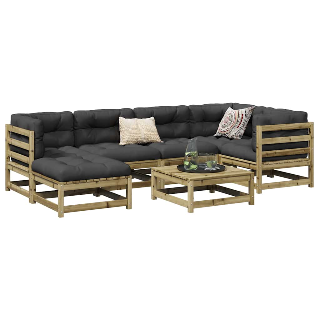 7-delige Loungeset geïmpregneerd grenenhout is nu te koop bij PeponiXL, paradijselijk wonen!