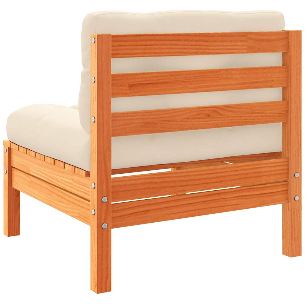 7-delige Loungeset met kussens massief grenenhout wasbruin is nu te koop bij PeponiXL, paradijselijk wonen!