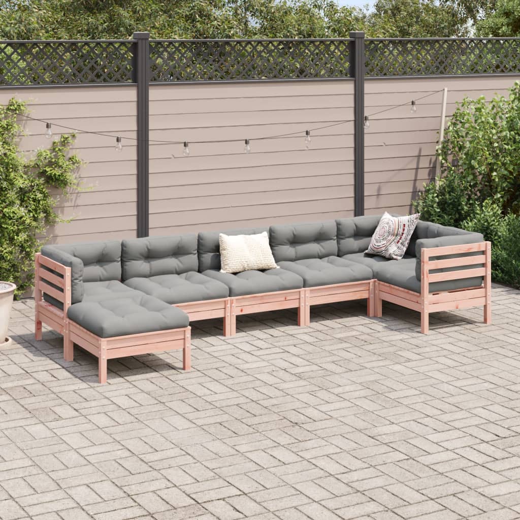 7-delige Loungeset met kussens massief douglas vurenhout is nu te koop bij PeponiXL, paradijselijk wonen!