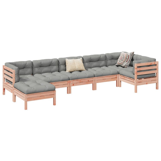 7-delige Loungeset met kussens massief douglas vurenhout is nu te koop bij PeponiXL, paradijselijk wonen!