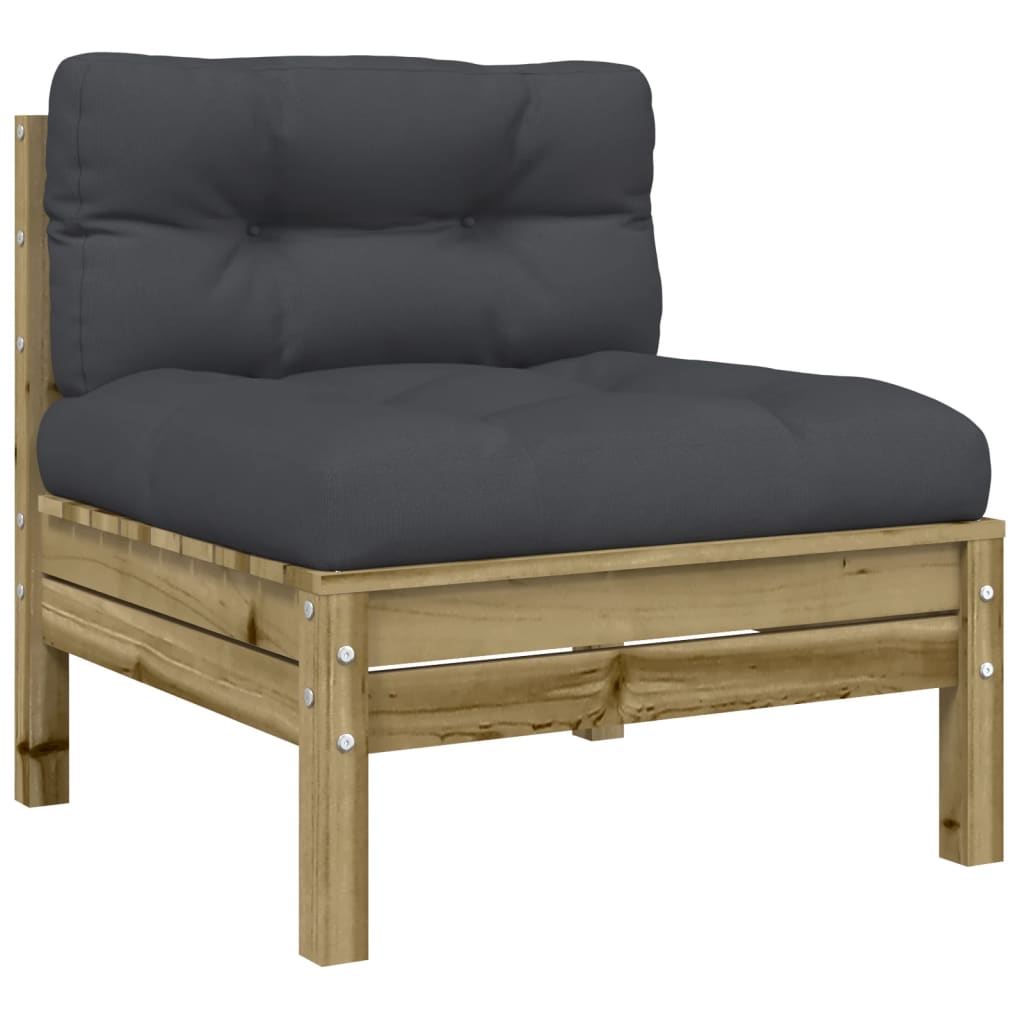 7-delige Loungeset met kussens geïmpregneerd grenenhout is nu te koop bij PeponiXL, paradijselijk wonen!