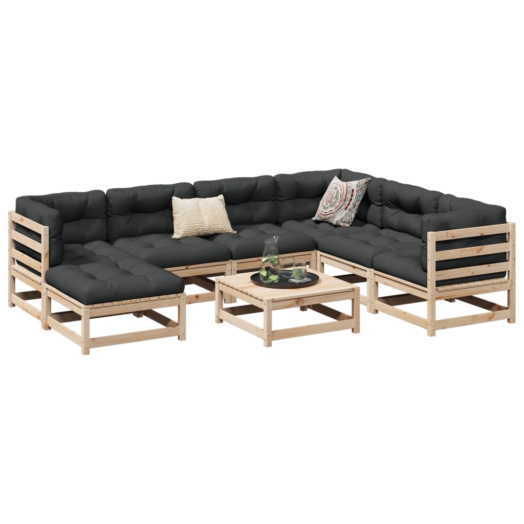8-delige Loungeset massief grenenhout is nu te koop bij PeponiXL, paradijselijk wonen!