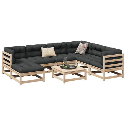 8-delige Loungeset massief grenenhout is nu te koop bij PeponiXL, paradijselijk wonen!