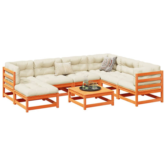 8-delige Loungeset massief grenenhout wasbruin is nu te koop bij PeponiXL, paradijselijk wonen!