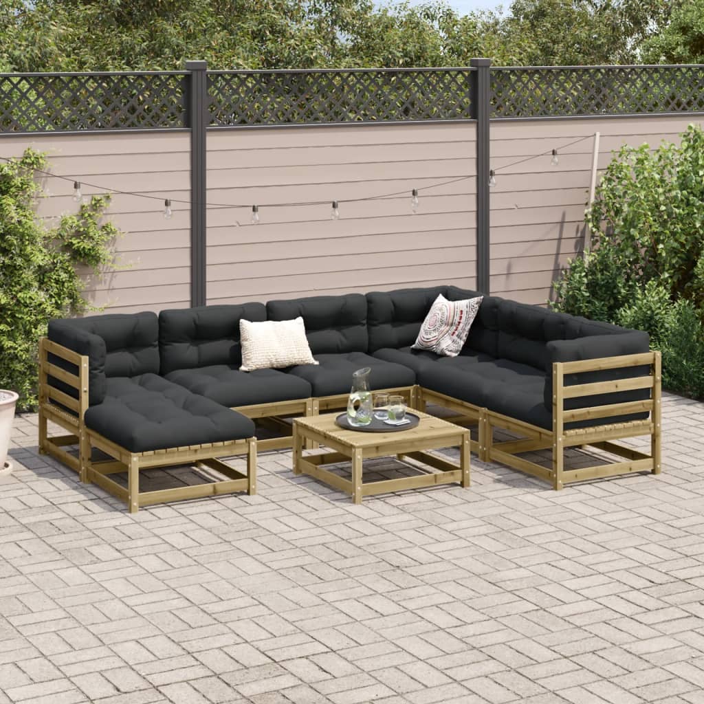 8-delige Loungeset geïmpregneerd grenenhout is nu te koop bij PeponiXL, paradijselijk wonen!
