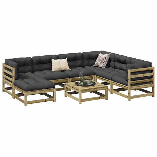 8-delige Loungeset geïmpregneerd grenenhout is nu te koop bij PeponiXL, paradijselijk wonen!