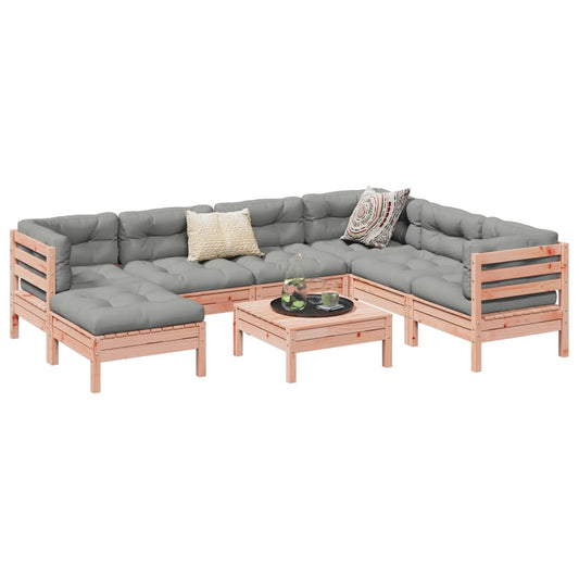 8-delige Loungeset met kussens massief douglas vurenhout is nu te koop bij PeponiXL, paradijselijk wonen!