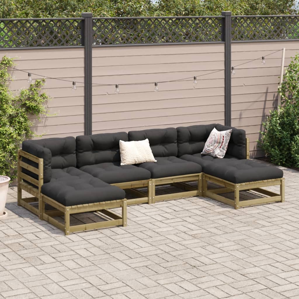 6-delige Loungeset geïmpregneerd grenenhout is nu te koop bij PeponiXL, paradijselijk wonen!