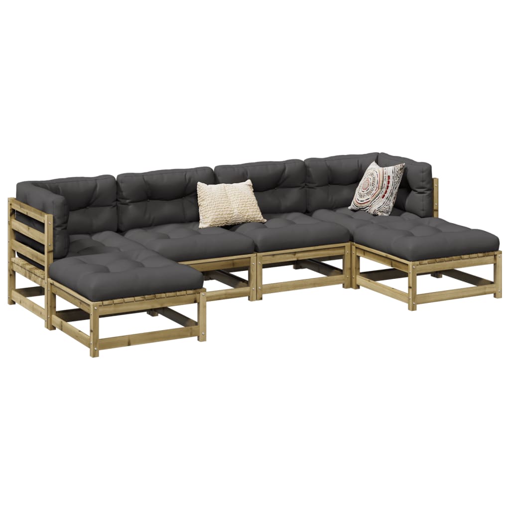 6-delige Loungeset geïmpregneerd grenenhout is nu te koop bij PeponiXL, paradijselijk wonen!