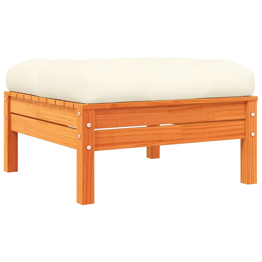 10-delige Loungeset met kussens massief grenenhout wasbruin is nu te koop bij PeponiXL, paradijselijk wonen!