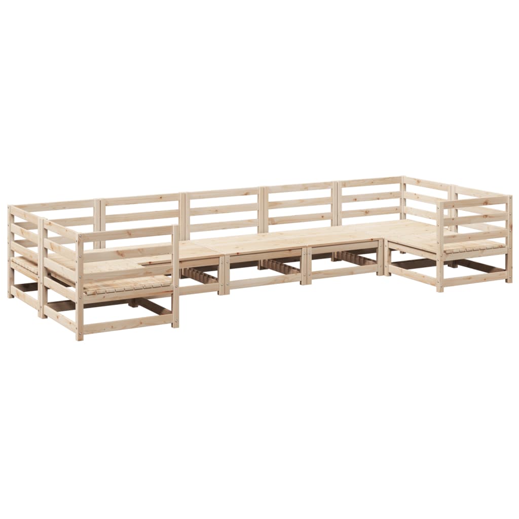 7-delige Loungeset massief grenenhout
