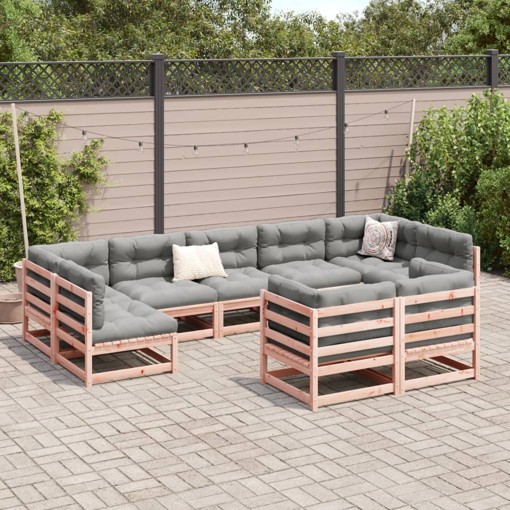 9-delige Loungeset massief douglas vurenhout is nu te koop bij PeponiXL, paradijselijk wonen!
