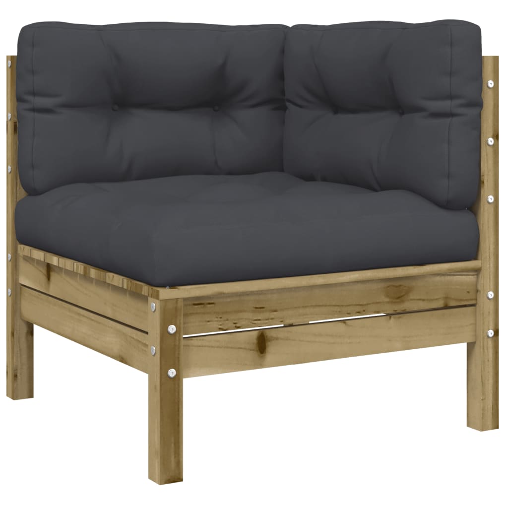 9-delige Loungeset met kussens geïmpregneerd grenenhout is nu te koop bij PeponiXL, paradijselijk wonen!