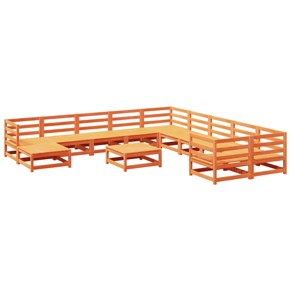 12-delige Loungeset massief grenenhout wasbruin is nu te koop bij PeponiXL, paradijselijk wonen!
