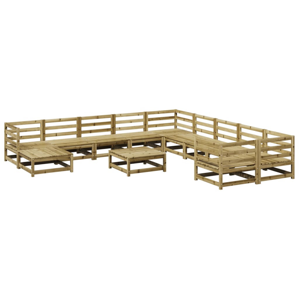 12-delige Loungeset geïmpregneerd grenenhout is nu te koop bij PeponiXL, paradijselijk wonen!