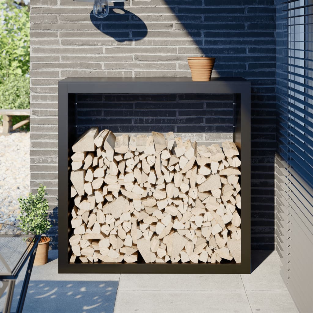 Haardhoutrek 100x40x100 cm staal zwart is nu te koop bij PeponiXL, paradijselijk wonen!