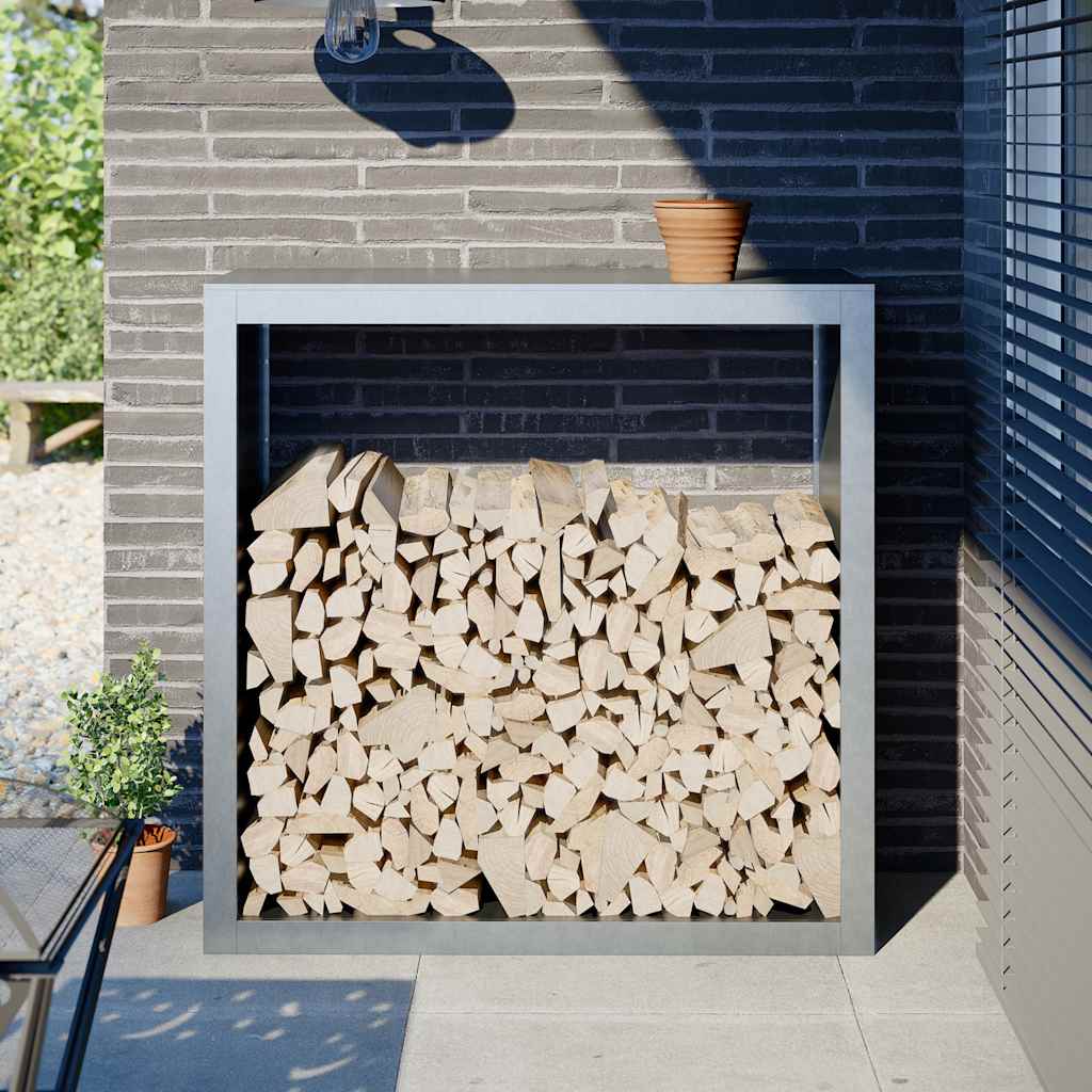Haardhoutrek 100x40x100 cm gegalvaniseerd staal is nu te koop bij PeponiXL, paradijselijk wonen!