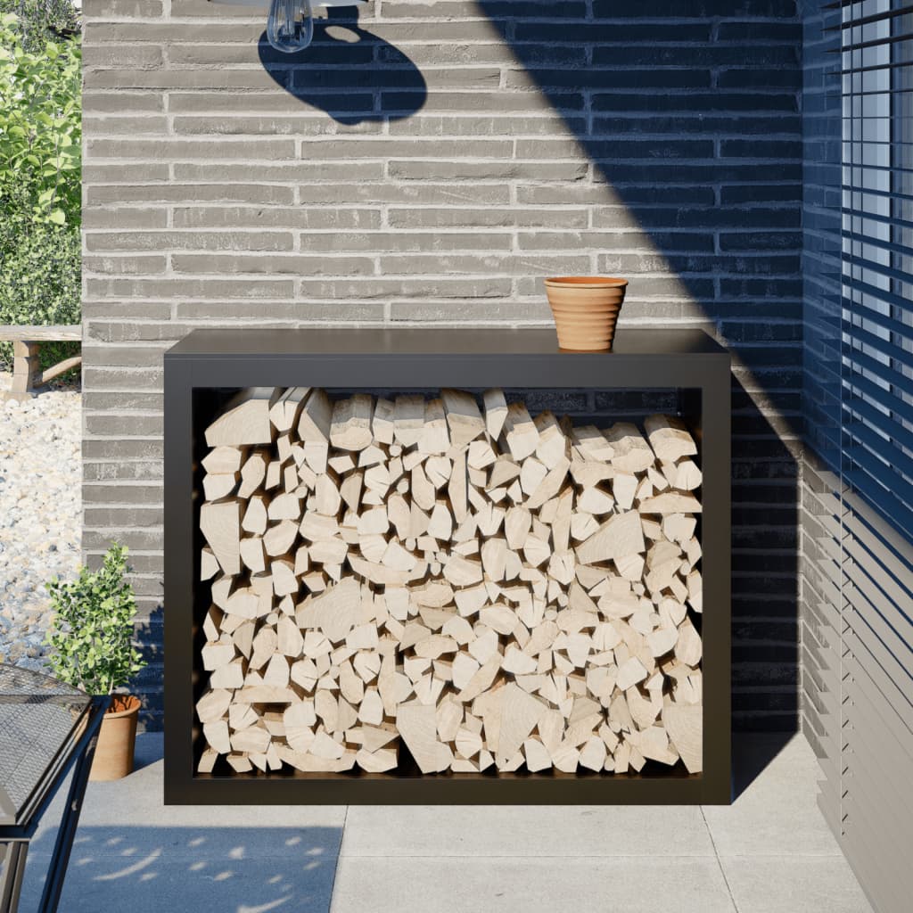 Haardhoutrek 100x40x80 cm staal zwart is nu te koop bij PeponiXL, paradijselijk wonen!
