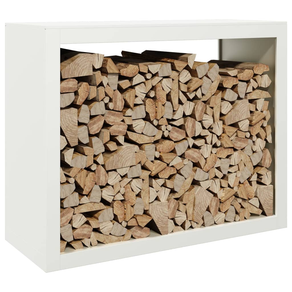 Haardhoutrek 100x40x80 cm staal wit is nu te koop bij PeponiXL, paradijselijk wonen!
