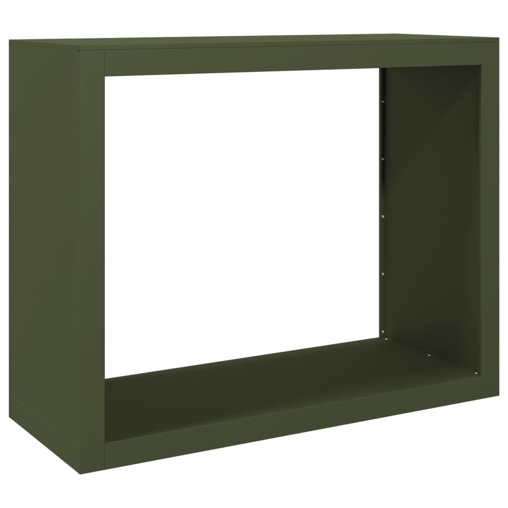 Haardhoutrek 100x40x80 cm staal groen is nu te koop bij PeponiXL, paradijselijk wonen!
