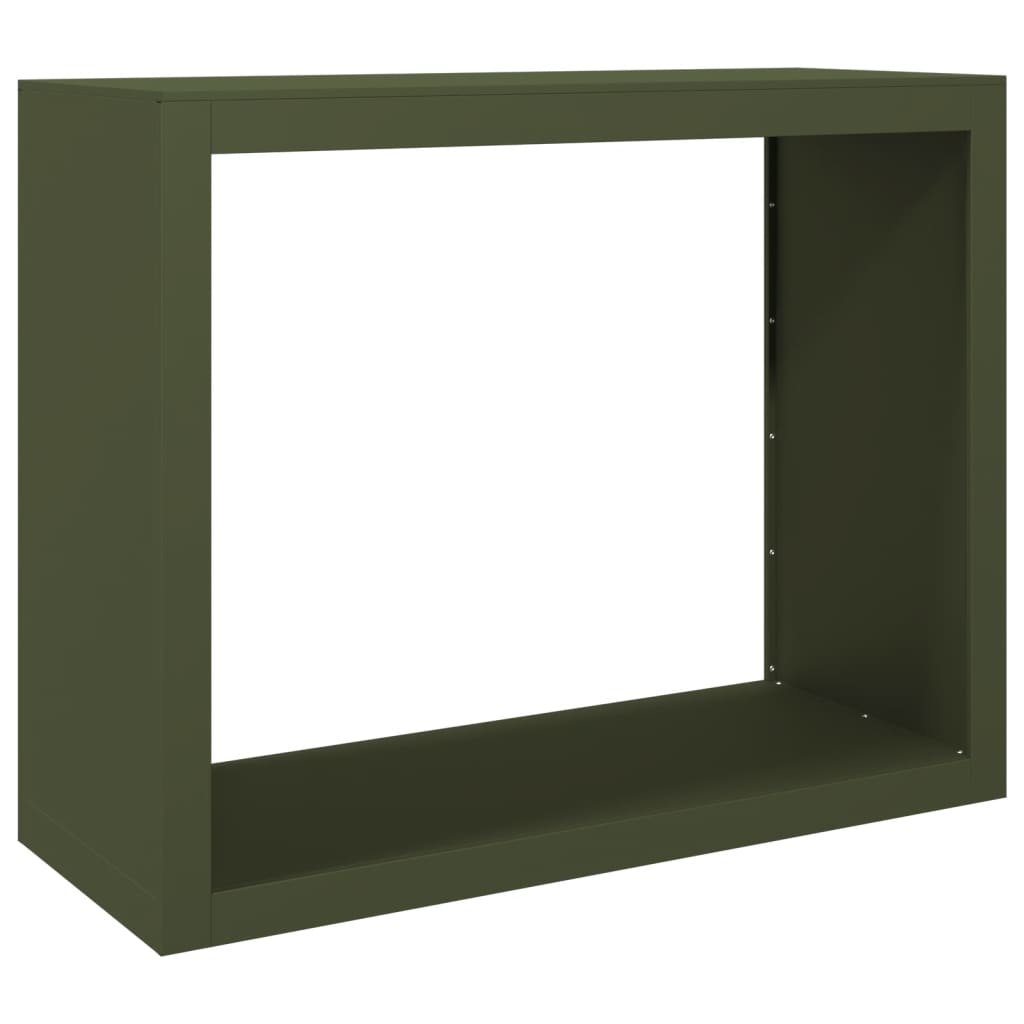 Haardhoutrek 100x40x80 cm staal groen is nu te koop bij PeponiXL, paradijselijk wonen!