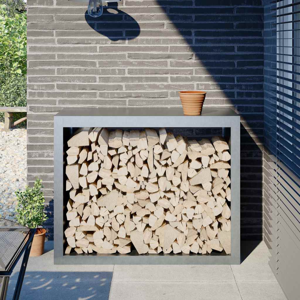 Haardhoutrek 100x40x80 cm gegalvaniseerd staal is nu te koop bij PeponiXL, paradijselijk wonen!