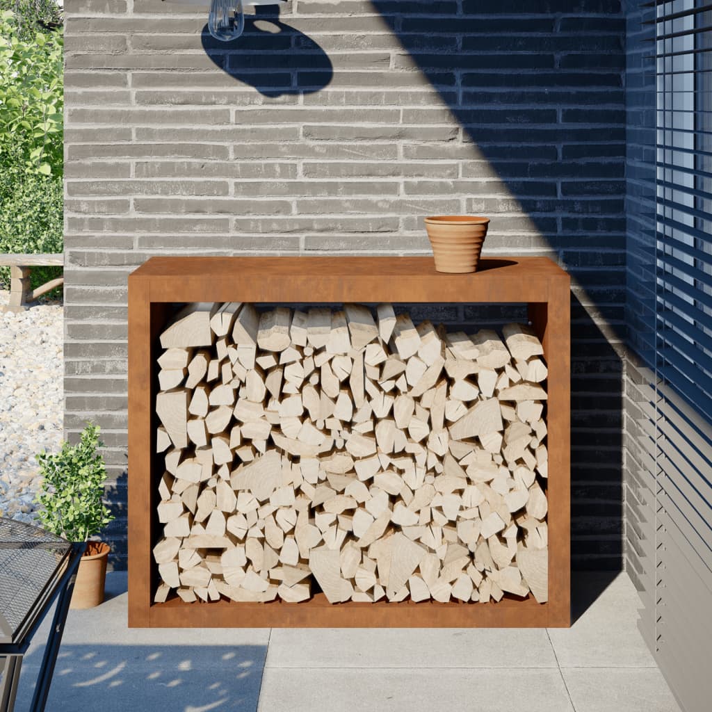Brandhoutrek 100x40x80 cm weervast staal is nu te koop bij PeponiXL, paradijselijk wonen!