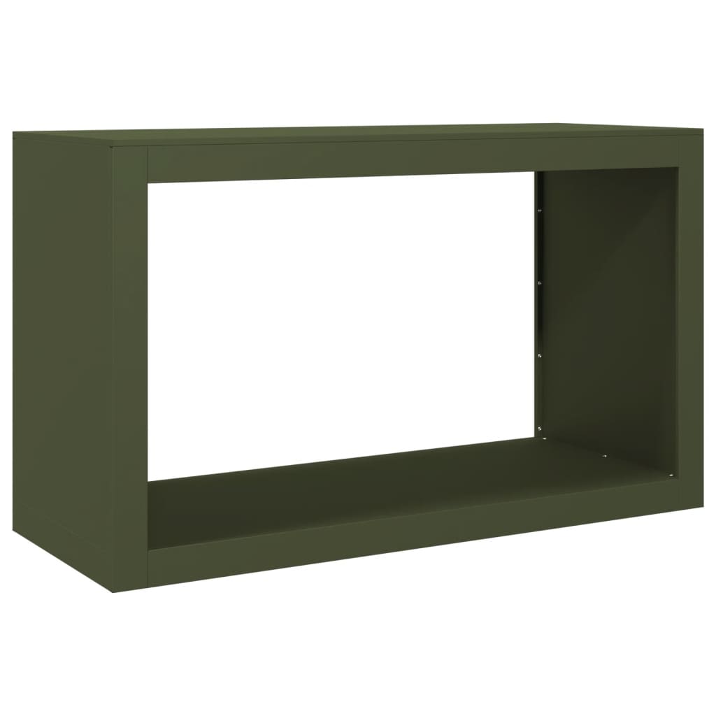 Haardhoutrek 100x40x60 cm staal groen is nu te koop bij PeponiXL, paradijselijk wonen!