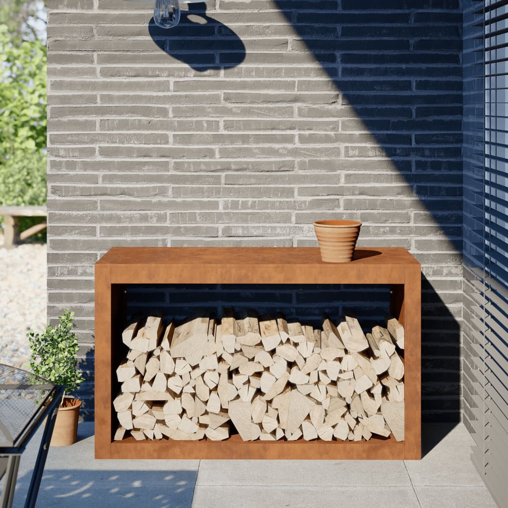 Brandhoutrek 100x40x60 cm weervast staal is nu te koop bij PeponiXL, paradijselijk wonen!