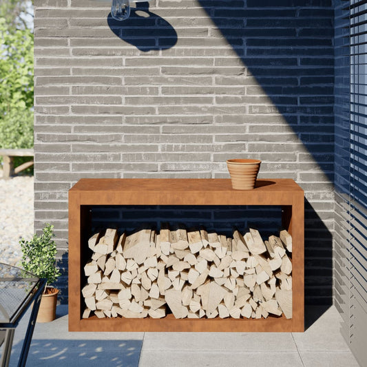 Brandhoutrek 100x40x60 cm weervast staal is nu te koop bij PeponiXL, paradijselijk wonen!