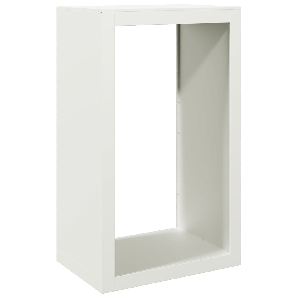 Haardhoutrek 60x40x100 cm staal wit is nu te koop bij PeponiXL, paradijselijk wonen!