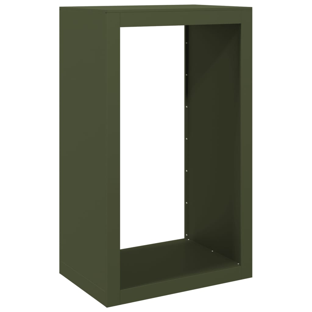 Haardhoutrek 60x40x100 cm staal groen is nu te koop bij PeponiXL, paradijselijk wonen!