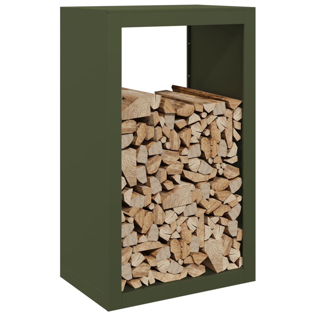 Haardhoutrek 60x40x100 cm staal groen is nu te koop bij PeponiXL, paradijselijk wonen!