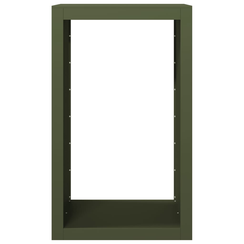 Haardhoutrek 60x40x100 cm staal groen is nu te koop bij PeponiXL, paradijselijk wonen!