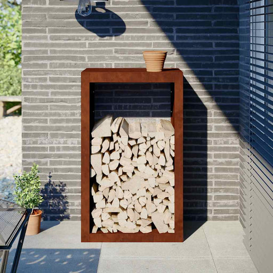 Brandhoutrek 60x40x100 cm weervast staal is nu te koop bij PeponiXL, paradijselijk wonen!