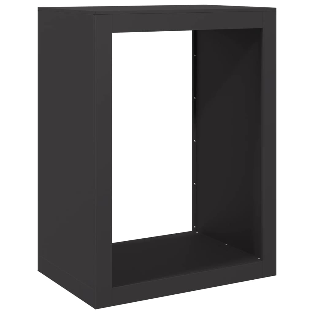 Haardhoutrek 60x40x80 cm staal zwart is nu te koop bij PeponiXL, paradijselijk wonen!