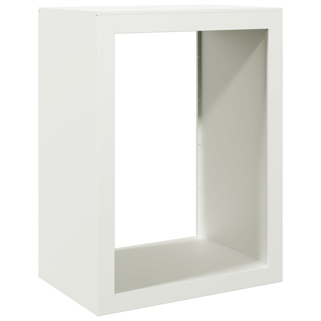 Haardhoutrek 60x40x80 cm staal wit is nu te koop bij PeponiXL, paradijselijk wonen!