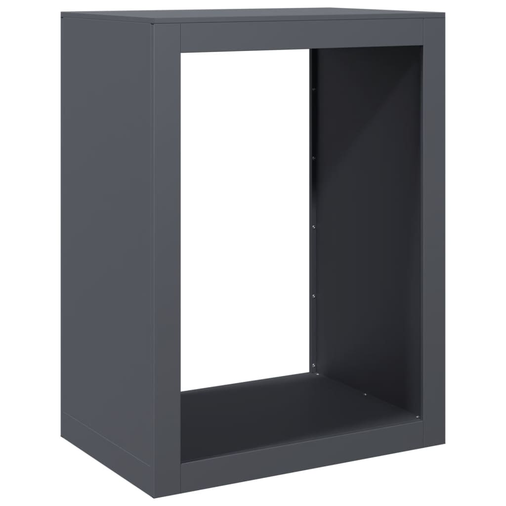 Haardhoutrek 60x40x80 cm staal antracietkleurig is nu te koop bij PeponiXL, paradijselijk wonen!