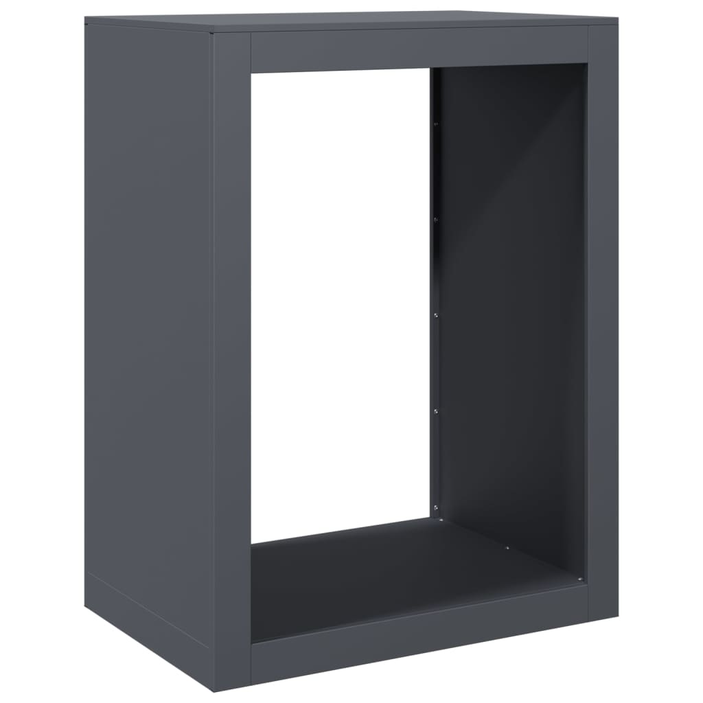 Haardhoutrek 60x40x80 cm staal antracietkleurig is nu te koop bij PeponiXL, paradijselijk wonen!