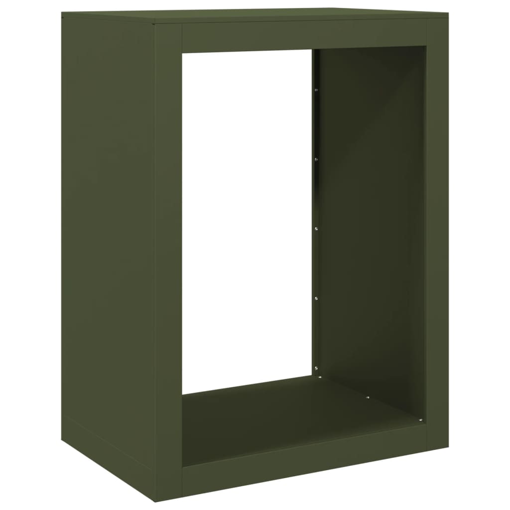 Haardhoutrek 60x40x80 cm staal groen is nu te koop bij PeponiXL, paradijselijk wonen!