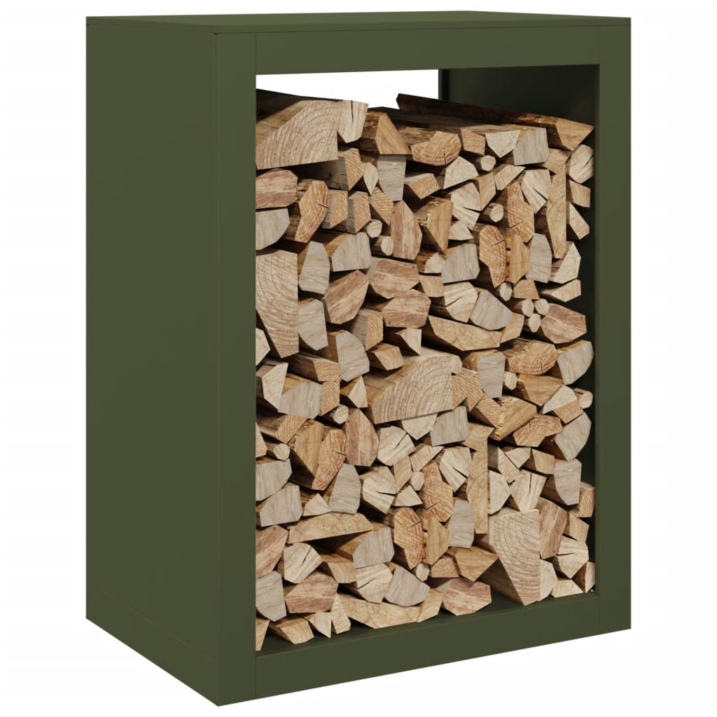 Haardhoutrek 60x40x80 cm staal groen is nu te koop bij PeponiXL, paradijselijk wonen!